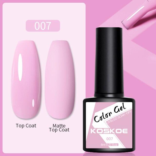 Womens Glossy Colorful 8ml Nail Gel Polish Permanent UV LED Summer Winter High Quality Fashion Design