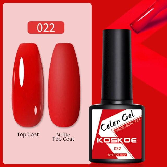 Womens Glossy Colorful 8ml Nail Gel Polish Permanent UV LED Summer Winter High Quality Fashion Design