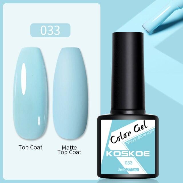 Womens Glossy Colorful 8ml Nail Gel Polish Permanent UV LED Summer Winter High Quality Fashion Design