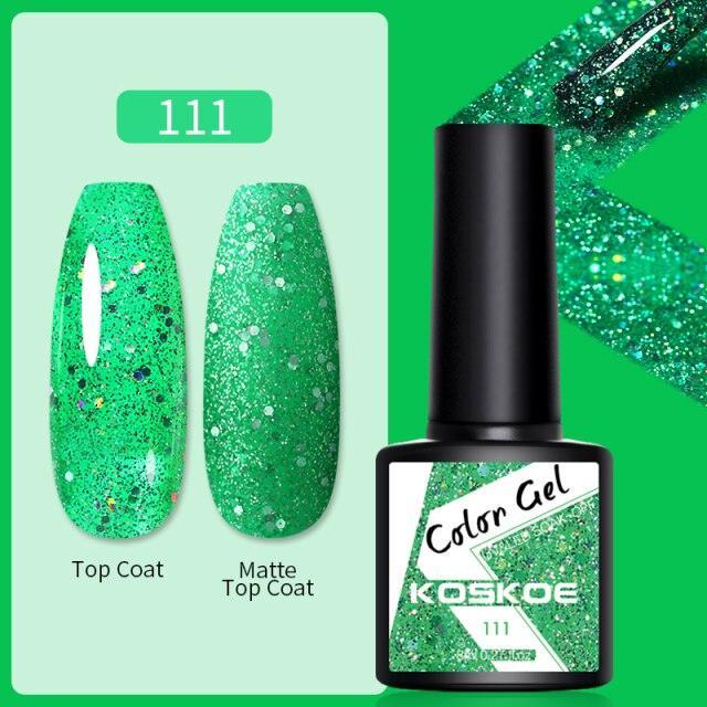 Womens Glossy Colorful 8ml Nail Gel Polish Permanent UV LED Summer Winter High Quality Fashion Design