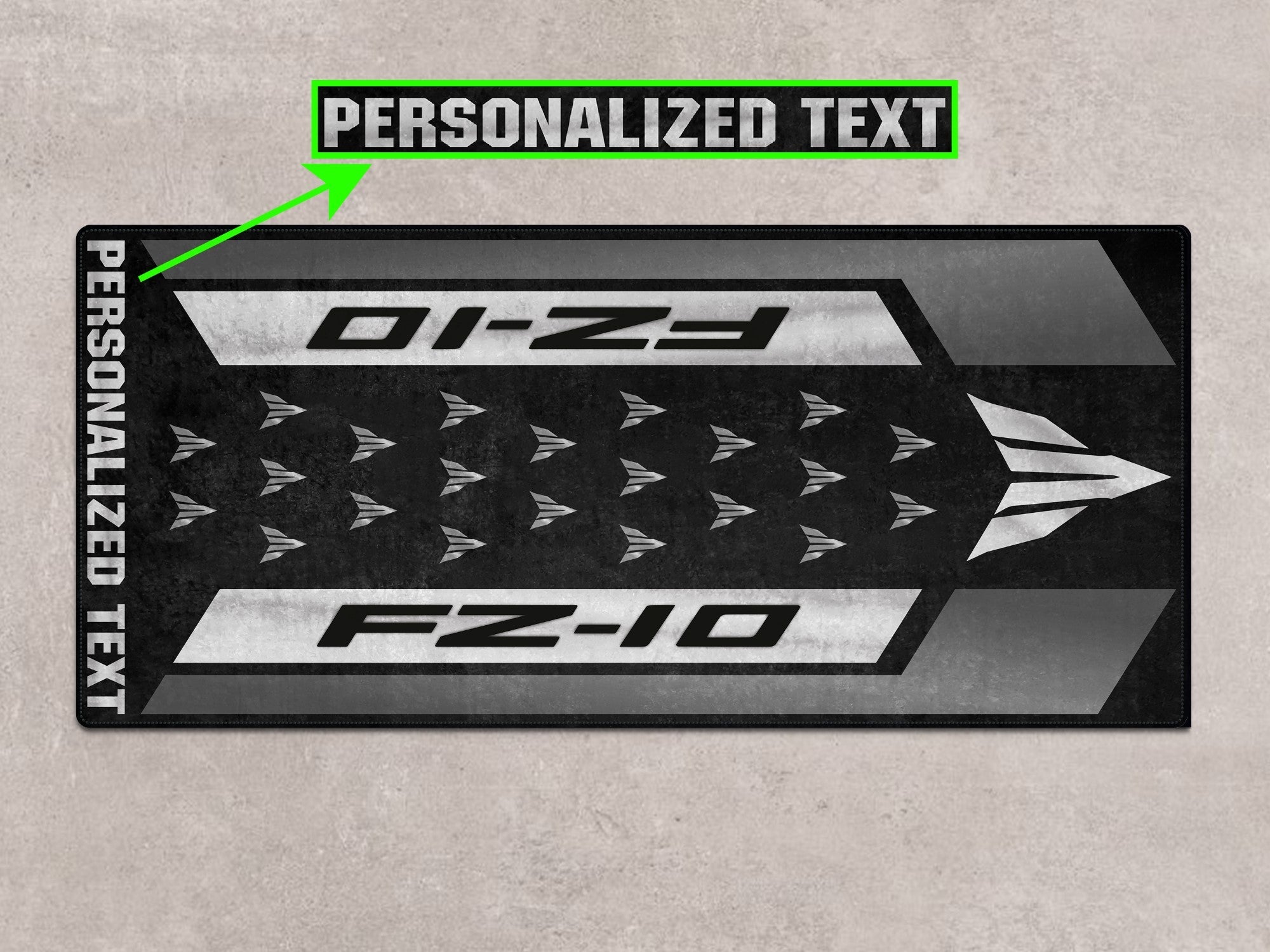 MPM Motorcycle Mat for Yamaha FZ-10 Yellow & Black - MM7256