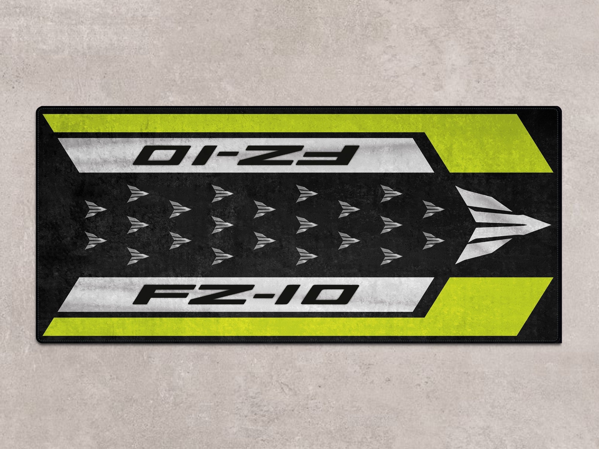 MPM Motorcycle Mat for Yamaha FZ-10 Yellow & Black - MM7256