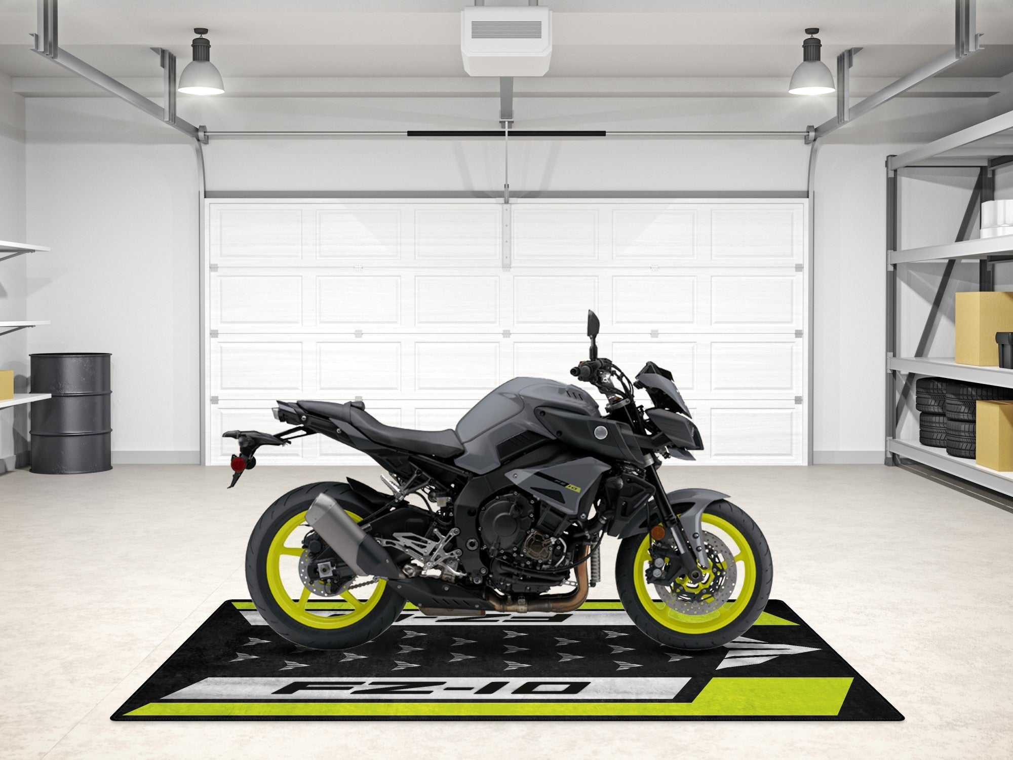MPM Motorcycle Mat for Yamaha FZ-10 Yellow & Black - MM7256