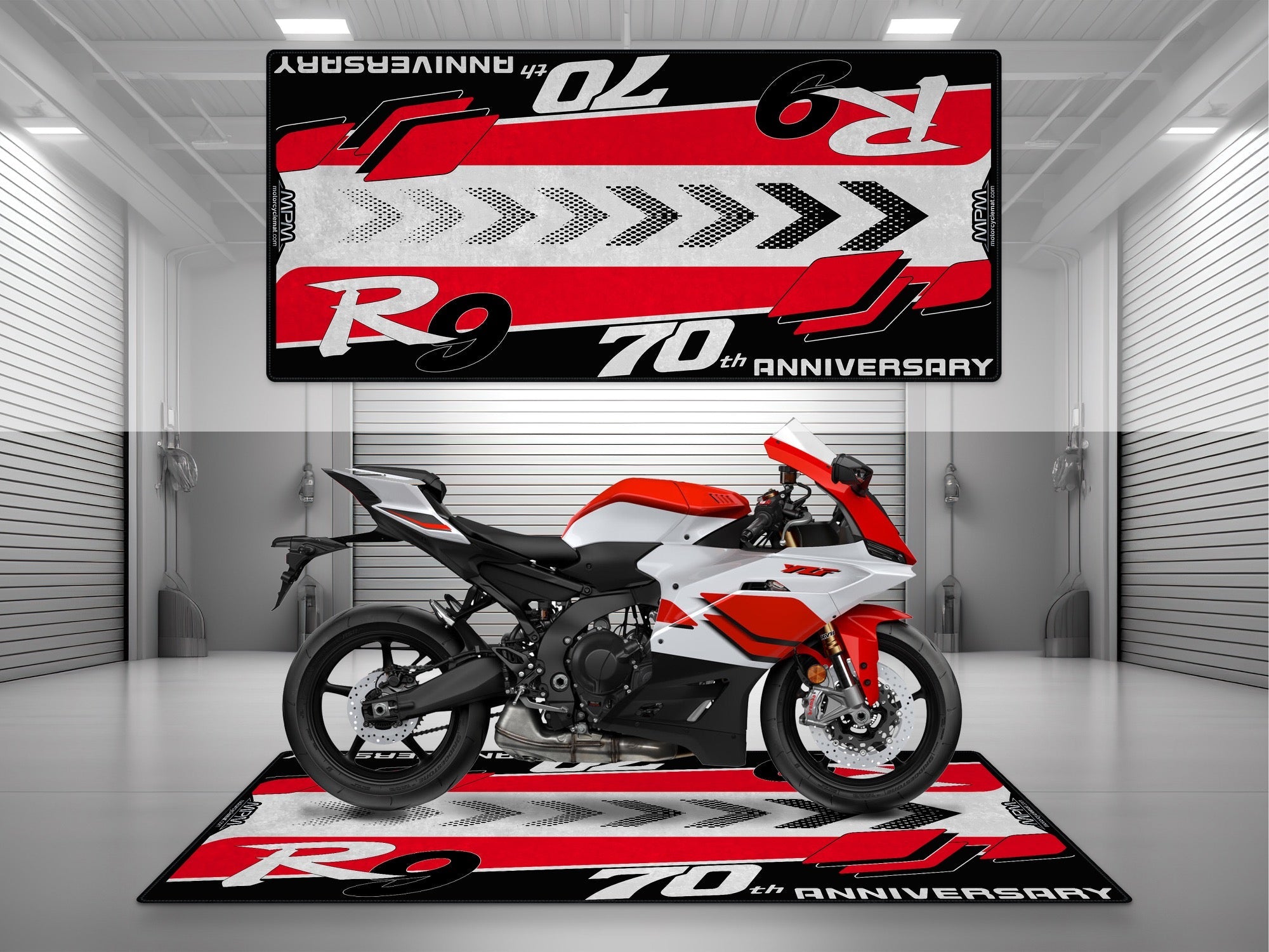 MPM Motorcycle Mat for Yamaha R9 70th Anniversary - U1408
