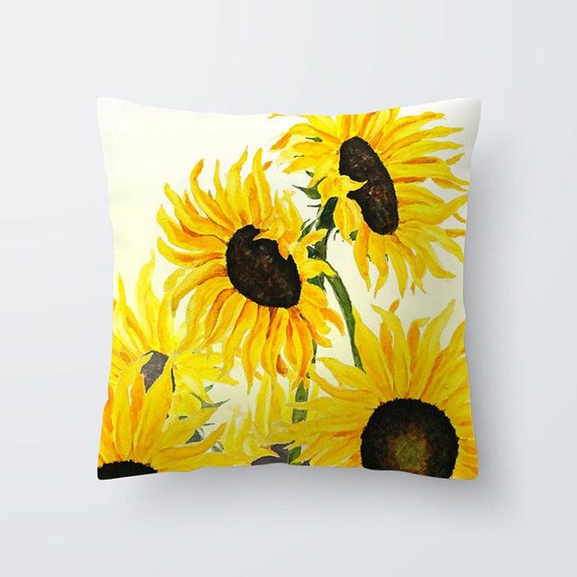 Yellow Pillow Case Cushion Cover Geometric Polyester Pillowcase Home Decorative Yellow Grey Modern Pillow Covers Beautiful Pattern Linen Square Pillow Case For Sofa Couch 45x45CM