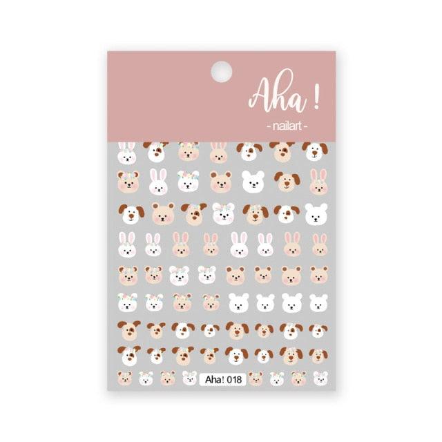 Yellow Smiles Sun Moon Clouds 3D Nail Stickers For Halloween Theme Slider Decals Nail Art Decorations Design  3D Self-Adhesive Nail Decorations Accessories Women Girls Manicure Decorations Nail Art Supplies Water Transfer Decals