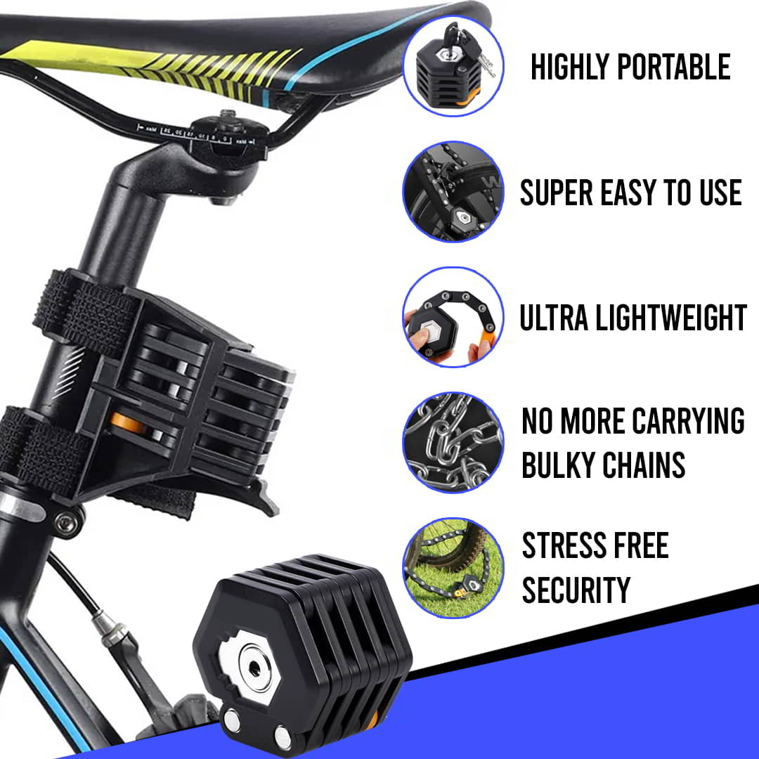 Inx Lock Lightweight Bicycle Security Chain Lock - TITAN Pocket Lock – winxwheels